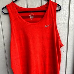 Nike Dri-Fit Red Athletic Workout Tank w/ Stripes